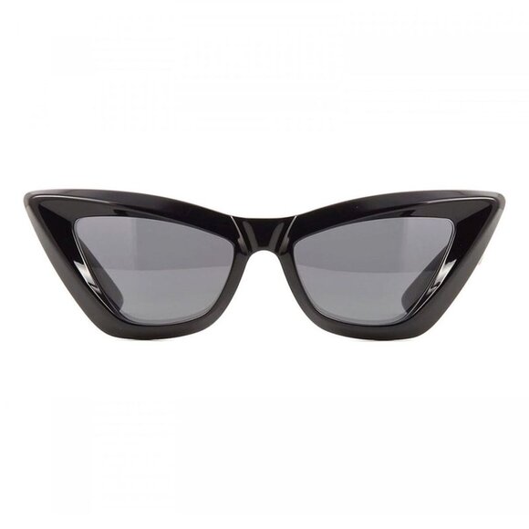 NEW BOTTEGA VENETA BV1101S 001 SUNGLASSES WOMEN BLACK CAT EYE EYEWEAR - Picture 3 of 5